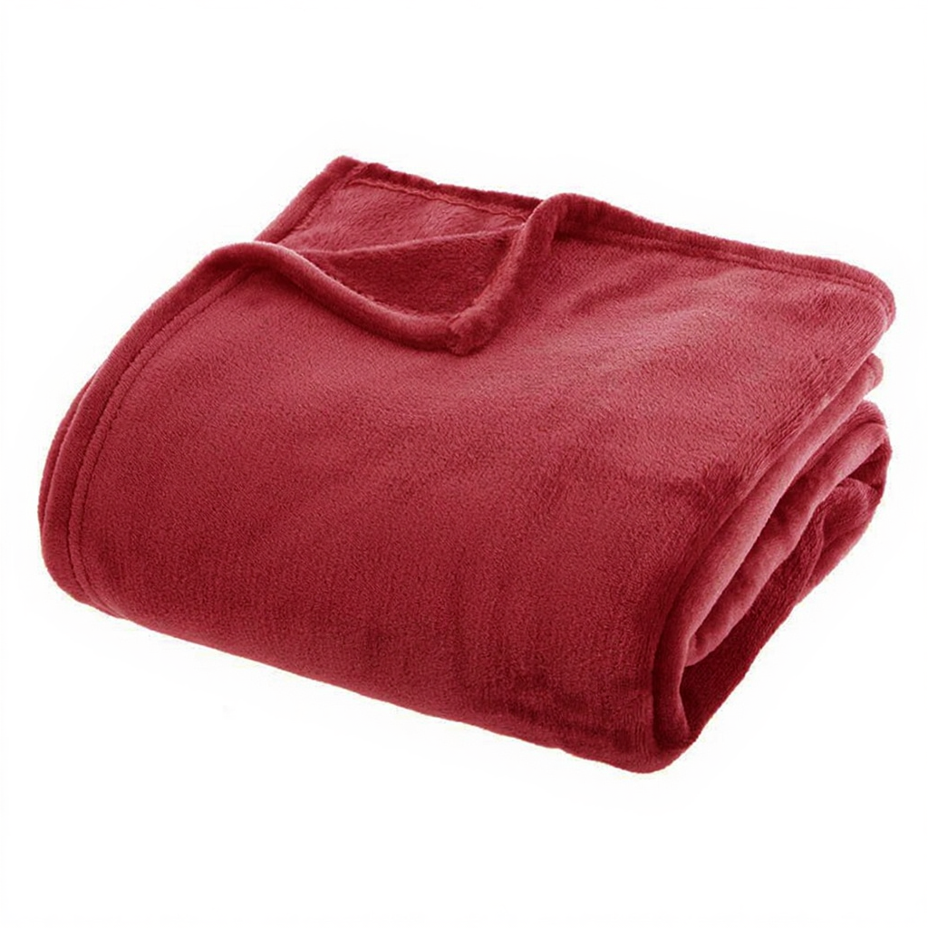 Atmosphera Couverture en polaire de flanelle rouge 180 x 230 cm - 250 g/m²