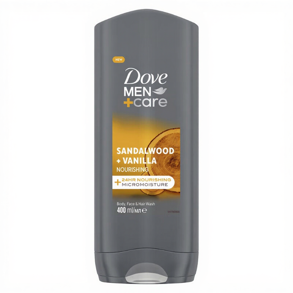 DOVE Men+Care - Gel douche Bois de santal et vanille - 400 ml