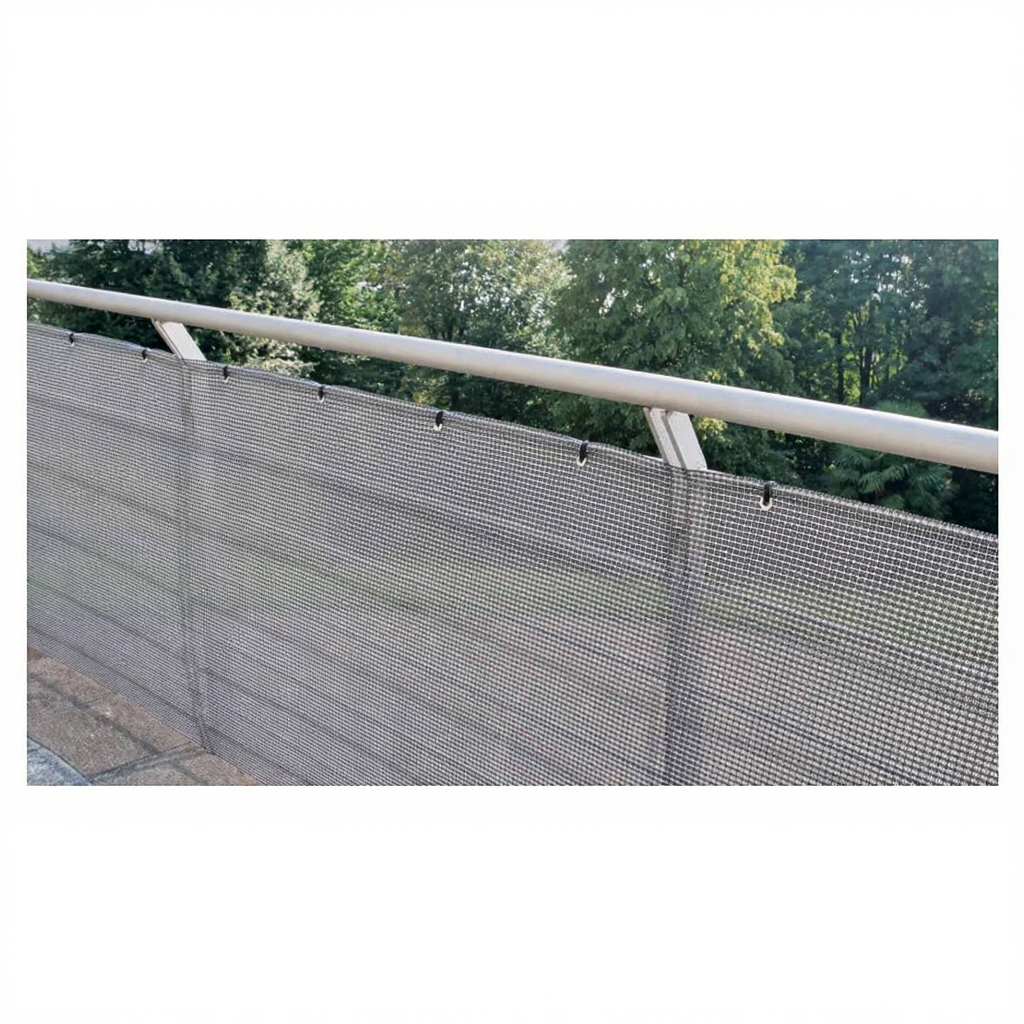 Tenax Texstyle Vip Brise-vue faible occultation en textilène gris noir argent 1,5 x 5 m