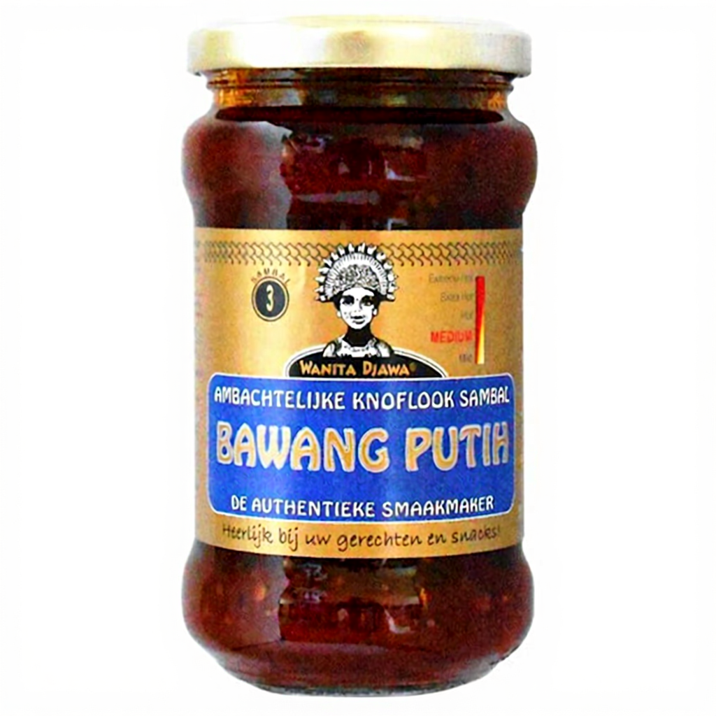 Wanita Djawa Sauce pimentée à l’ail (Piquant moyen) 290 ml