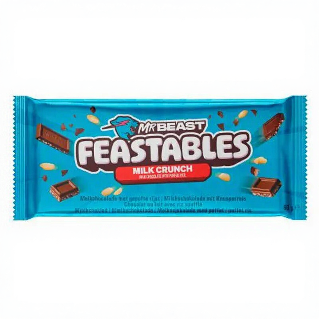 Mr Beast Feastables Mr.Beast Bar Crunch au Riz Soufflé 60 g