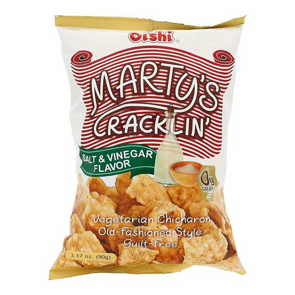 Oishi Marty's Cracklin' Chicharon au sel & vinaigre - 90 g