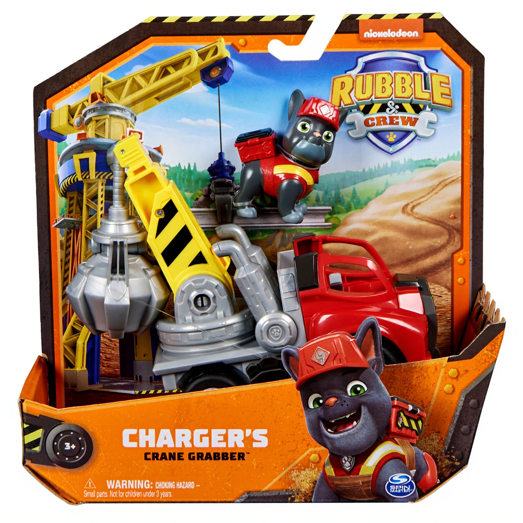 SPIN MASTER Rubble & Crew Set de Jouets Véhicule et Figurine Wheeler avec Roues à Rouler pour Enfants à Partir de 3 Ans