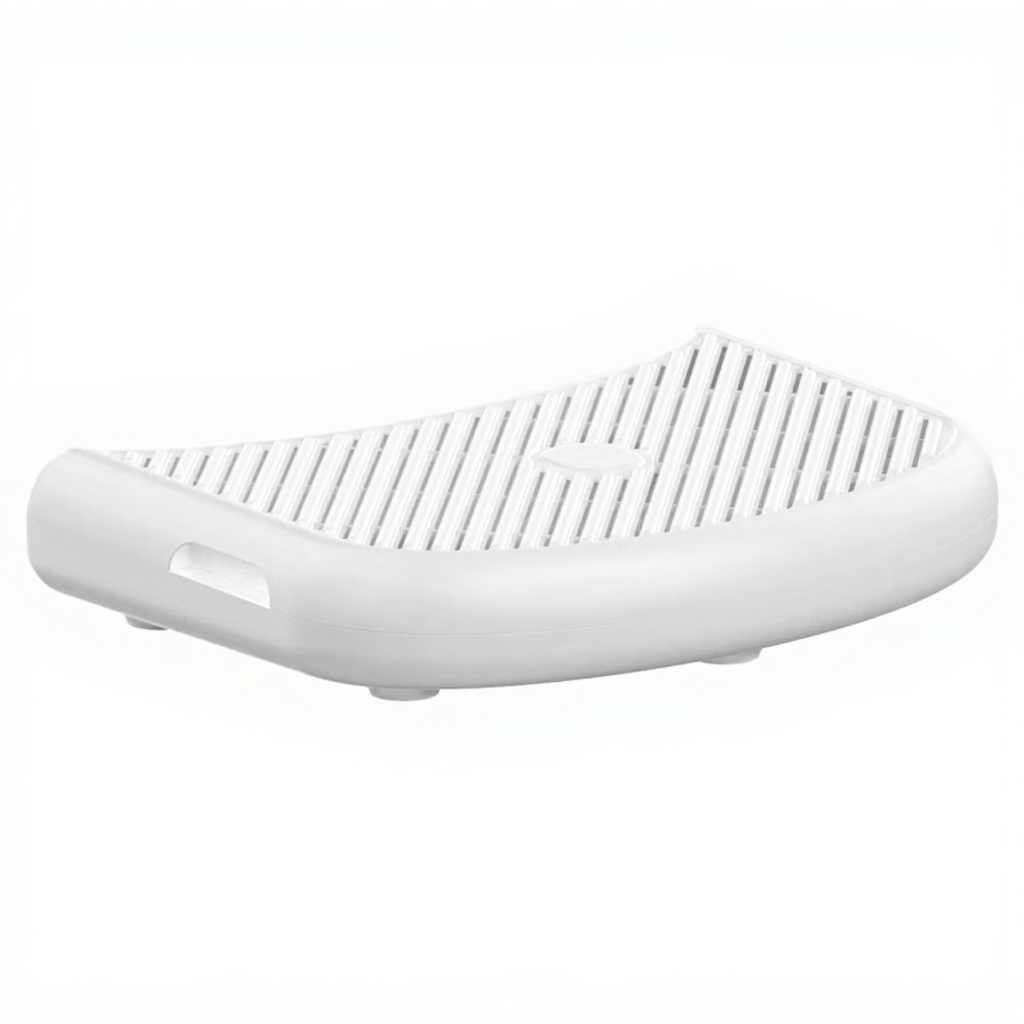 CATLINK Tapis de litière intelligent pour chat, Blanc – Capture la litière sur les griffes, Range le sac à litière, la pelle et autres accessoires, 543 mm (L) x 402 mm (l) x 106 mm (H)