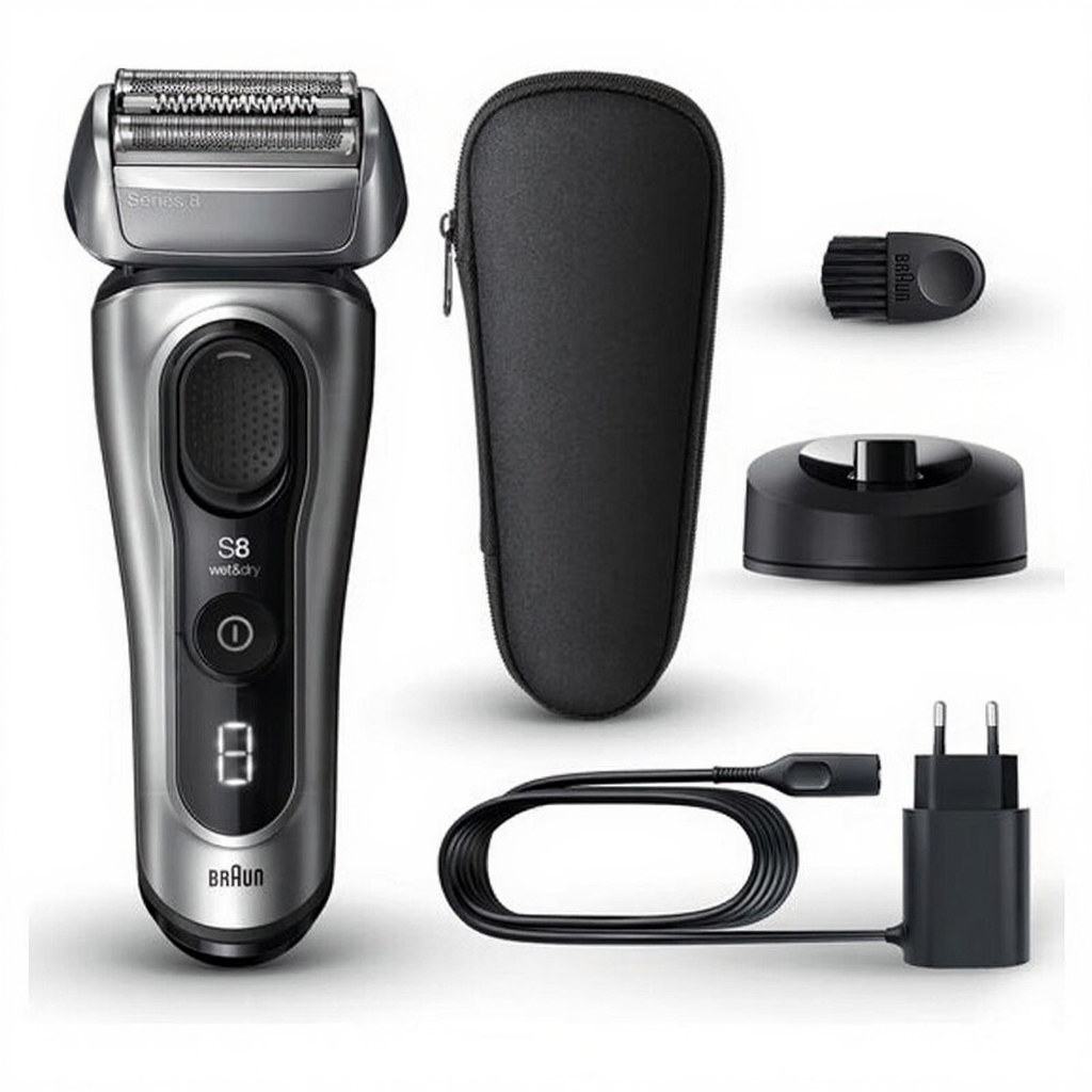 Braun Series 8 8517s - Rasoir Électrique Wet & Dry avec Socle de Charge - Argen