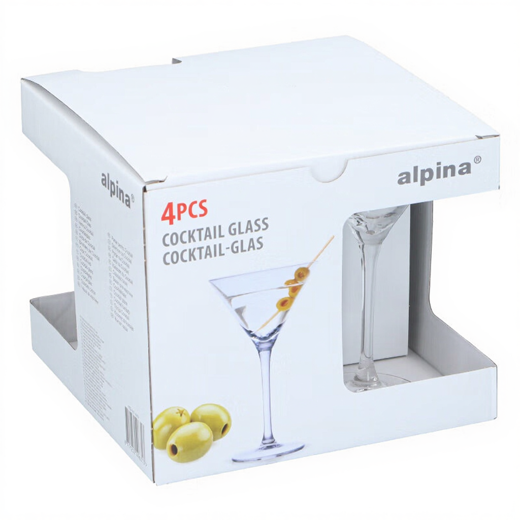 Alpina Lot de 4 verres à cocktail - 220 ml