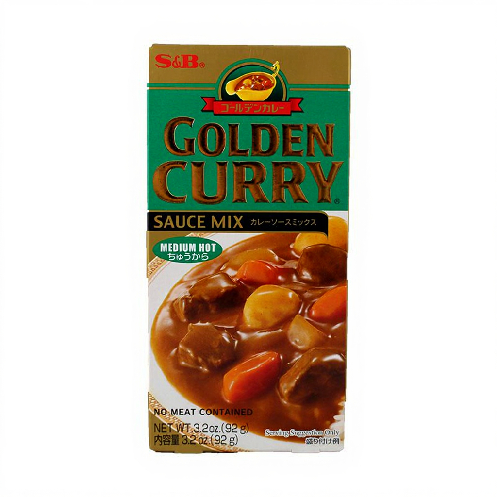 S&B Golden Curry Sauce pour curry japonais moyennement épicé - 92 g