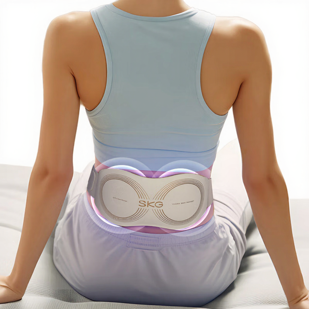 <notre partenaire Exclusive>SKG Appareil de massage pour le bas du dos Soulagement des douleurs lombaires W7 Pro 11 modes 2 têtes de massage 3 niveaux de compresse chaude Cadeau pour l'être aimé
