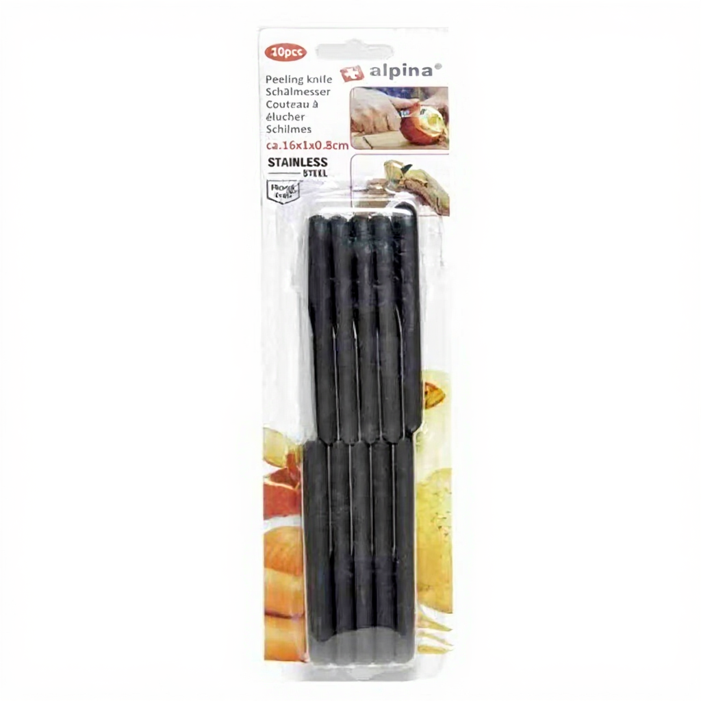 Couteaux d’Épluchage - Lot de 10, 2 Coloris Assortis