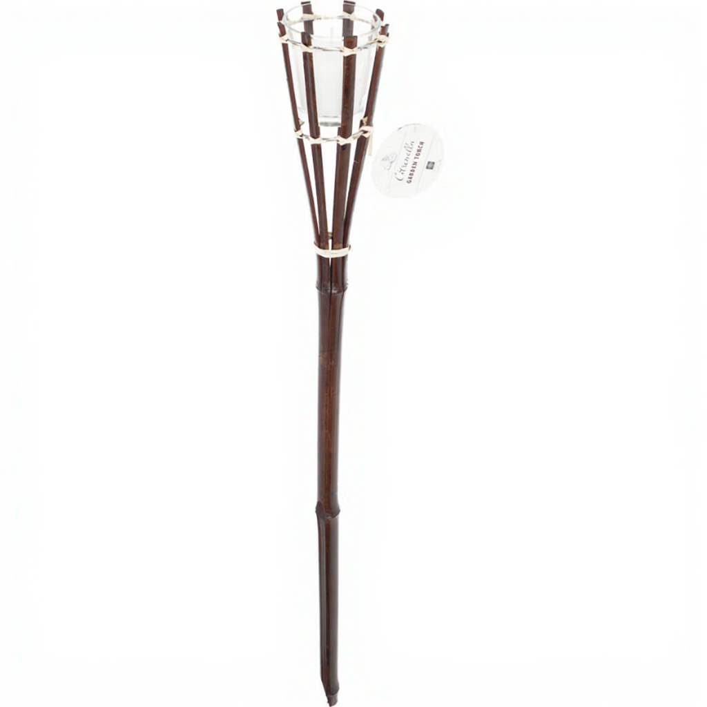 Torche de jardin en bambou à la citronnelle - 76 cm