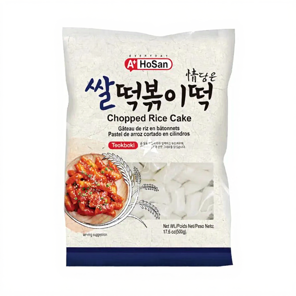 A+ Hosan Gâteaux de Riz Coupés (Tteokbokki) 500 g