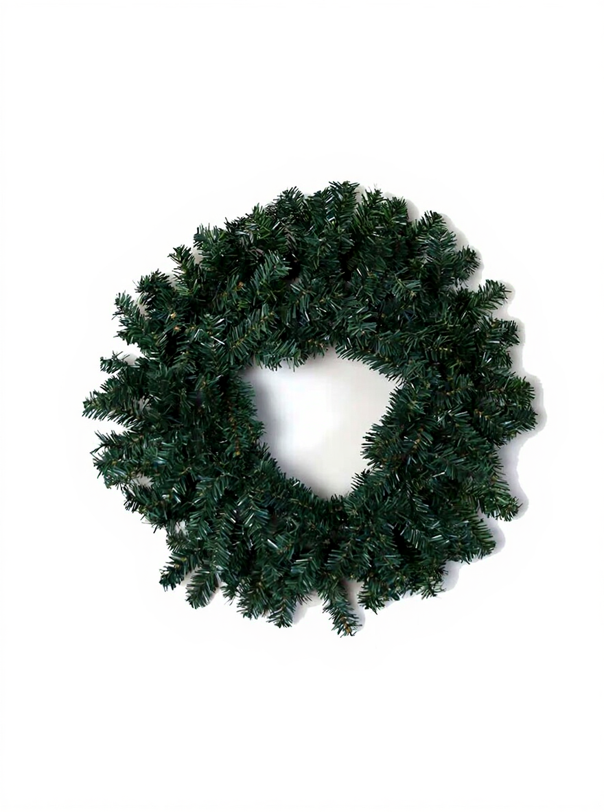 Couronne de Noël artificielle pour porte Vert - 60 cm
