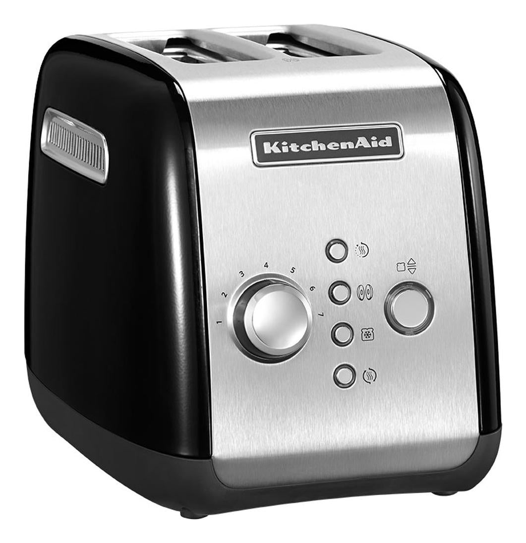 KitchenAid 5KMT221EOB Grille-pain 2 Tranches 1100 W Noir, Acier Inoxydable
