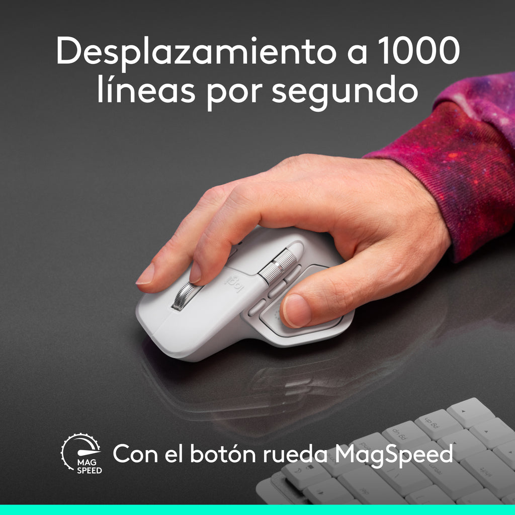 Logitech MX Master 4 for Mac, ratón Bluetooth ergonómico con respuesta háptica avanzada, desplazamiento ultrarrápido, carga USB-C, macOS, iPadOS, Windows Space Black