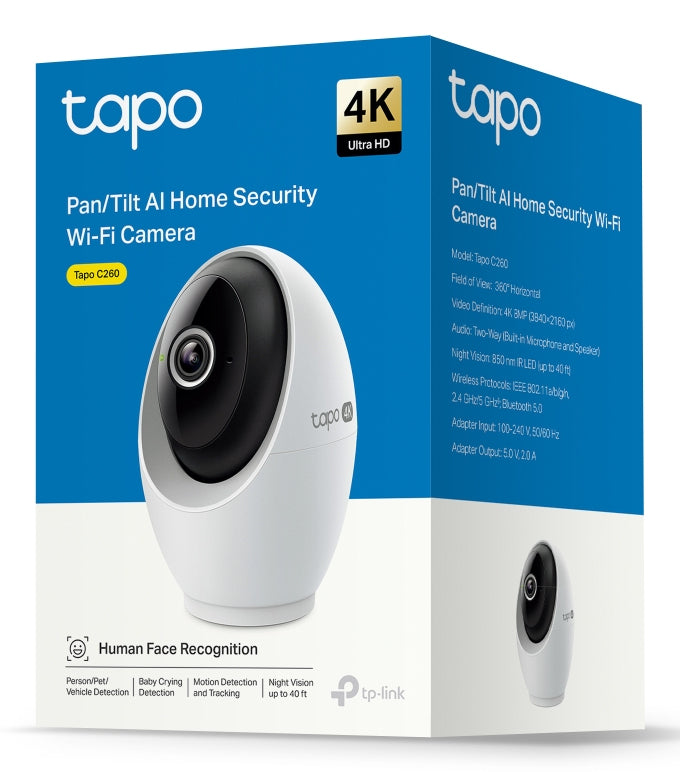 TP-Link Tapo C260 Caméra de sécurité IP Intérieure 3840 x 2160 pixels Plafond/Mur/Bureau