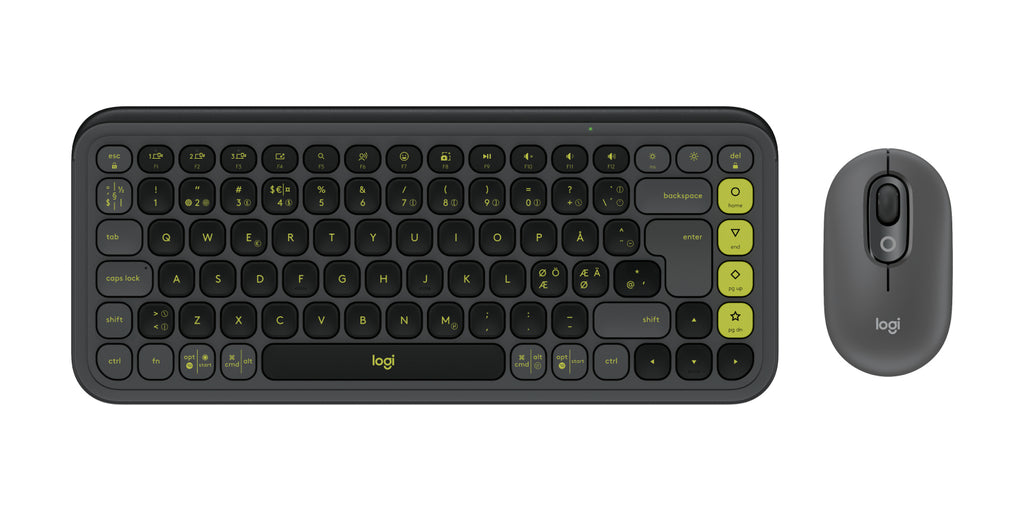Logitech POP Icon Combo Sæt med mus og tastatur Saks Trådløs Nordisk (dansk/finsk/norsk/svensk)