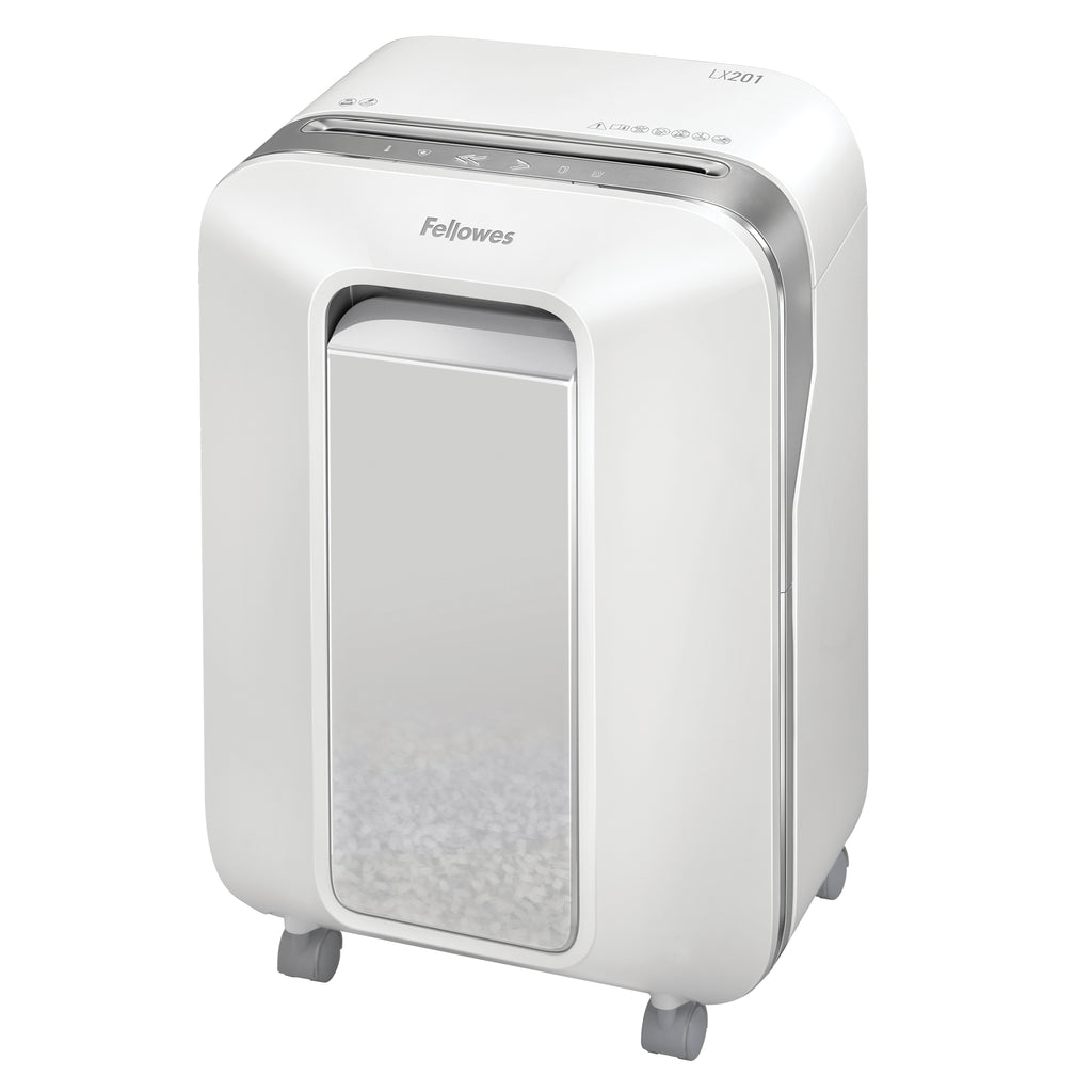 Fellowes Powershred LX201 Destructeur de Documents Micro-coupe, Blanc