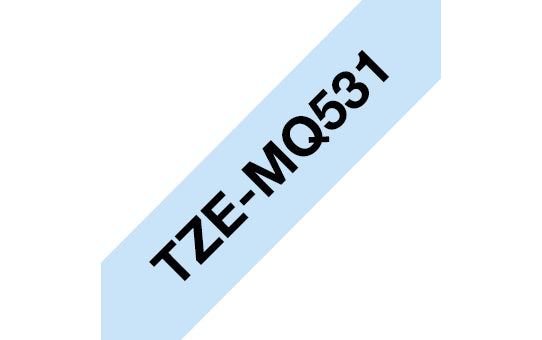 Brother TZEMQ531 ruban d'étiquette Noir sur bleu TZe