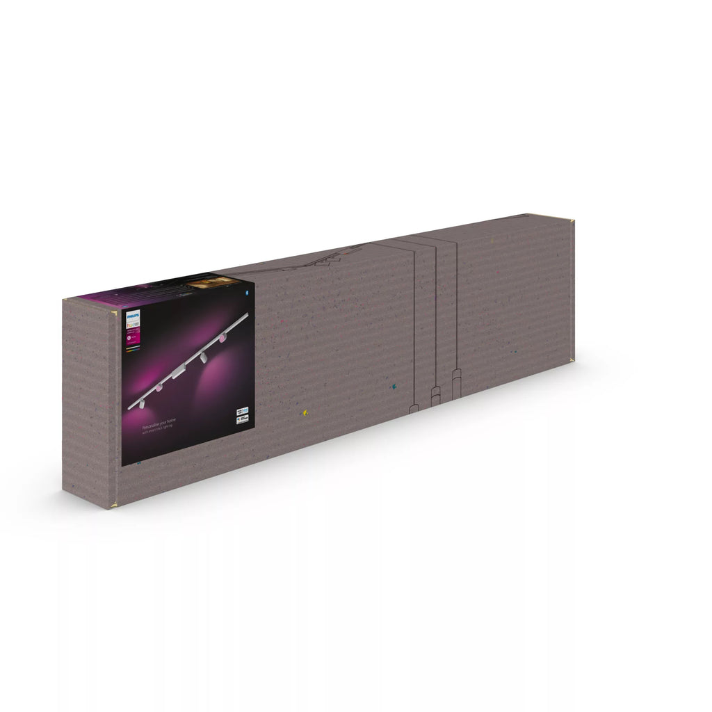 Philips Hue White and Color ambiance Kit de base Perifo pour plafond, droit (4 spots)