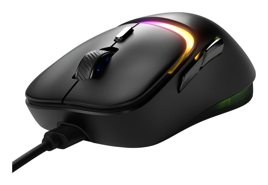 Glorious Gaming Glorious Gaming - Souris gaming filaire Modèle D3 - Ultralégère 57 g, Switch optiques 130M clics, Capteur BAMF 3.0 30k DPI, Suivi 750 IPS, Accélération 50 G, compatible toutes prises en main - Noire