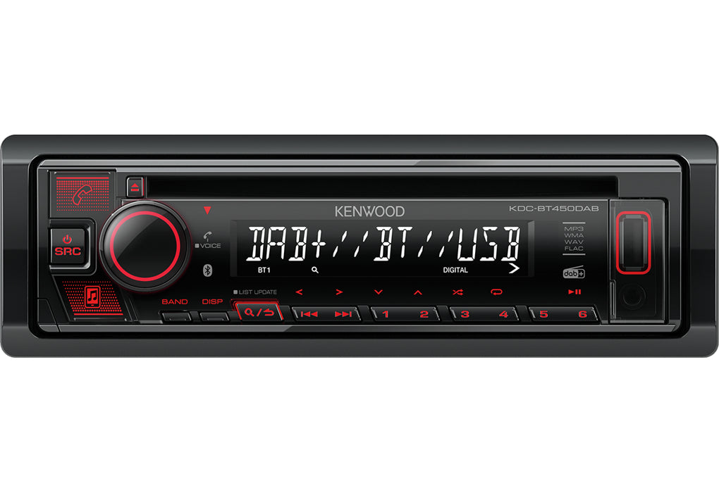 Kenwood KDC-BT450DAB récepteur multimédia de voiture Noir 50 W Bluetooth