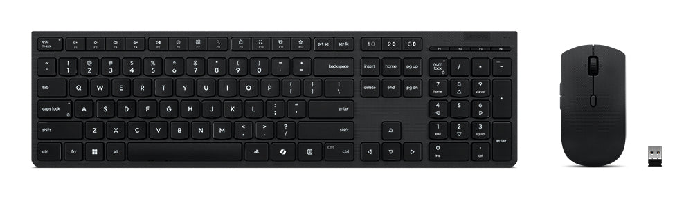 Lenovo 4X31R64323 clavier Souris incluse Bureau RF sans fil + Bluetooth Danois Noir