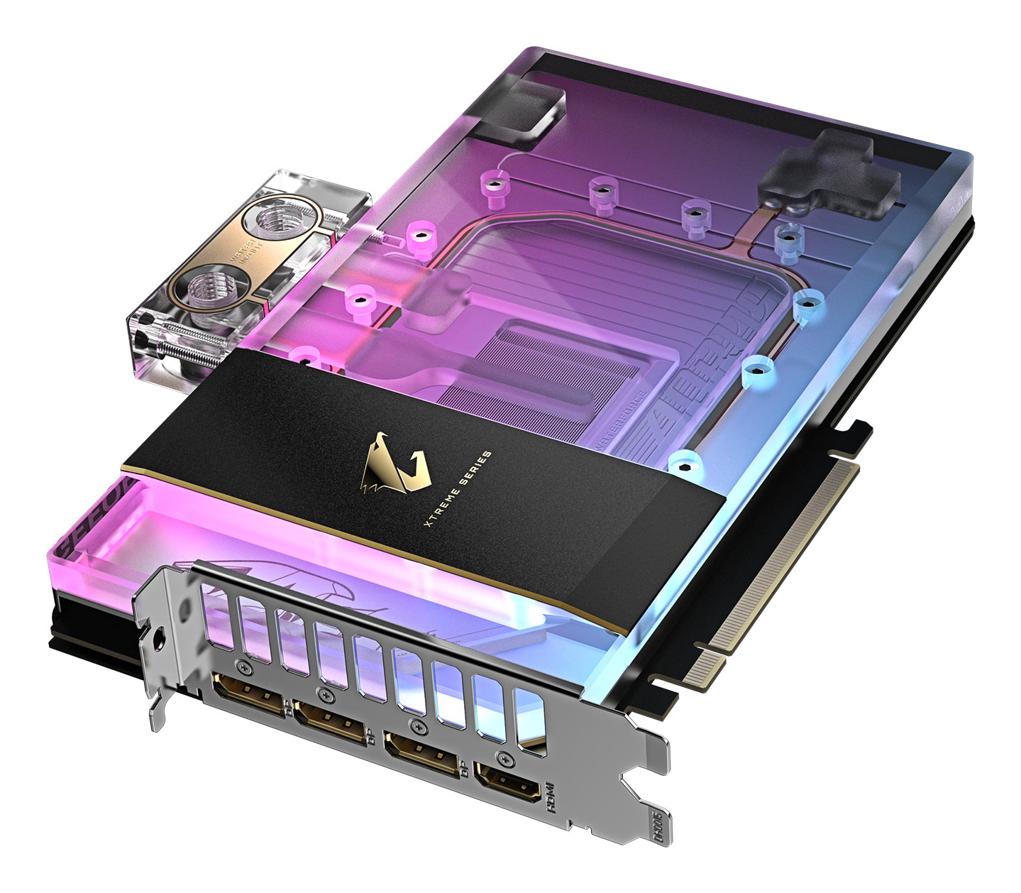 GIGABYTE AORUS GeForce RTX 5090 XTREME WATERFORCE WB 32G Carte Graphique - 32 Go GDDR7, 512 bits, PCI-E 5.0, 2655 MHz Fréquence du Cœur, 3 x DP 2.1a, 1 x HDMI 2.1b, NVIDIA DLSS 4, GV-N5090AORUSX WB-32GD