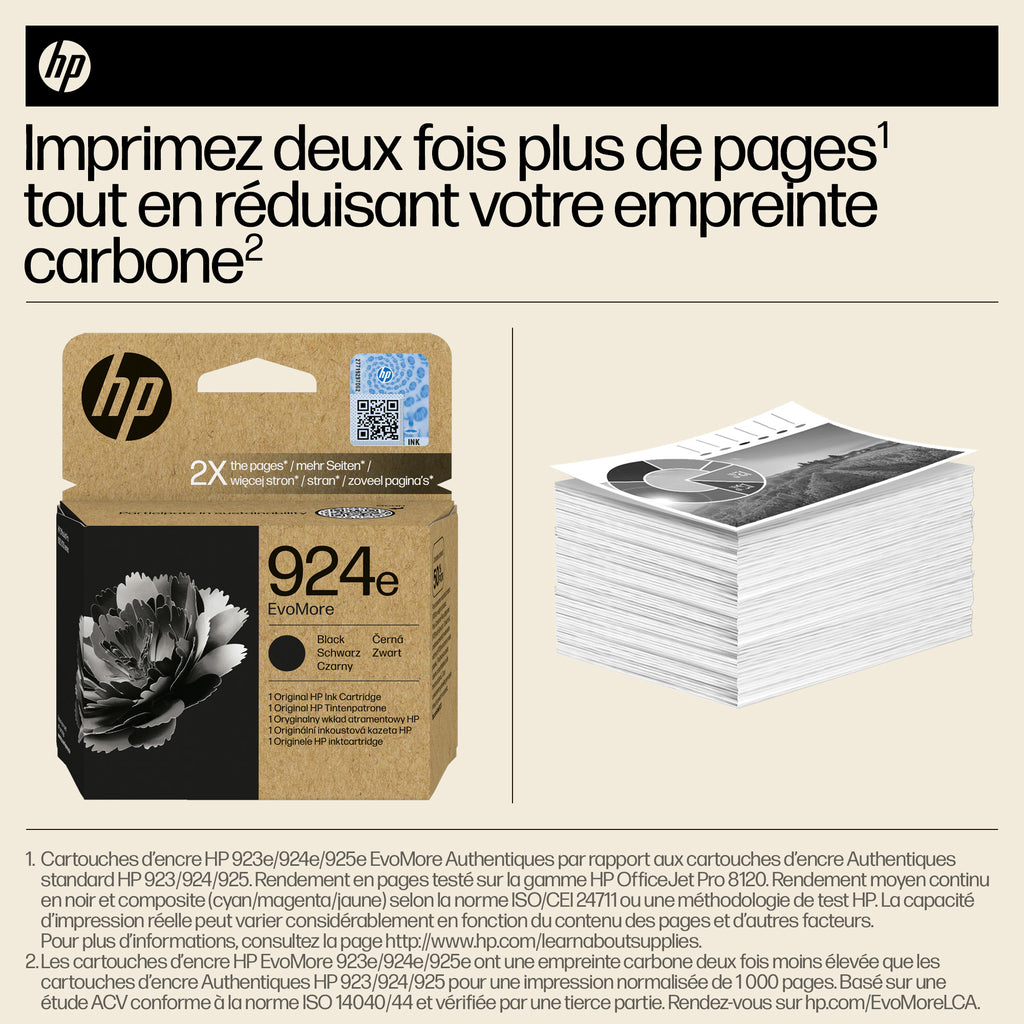 HP 924e Cartouche d’encre authentique Noir EvoMore - vue 2