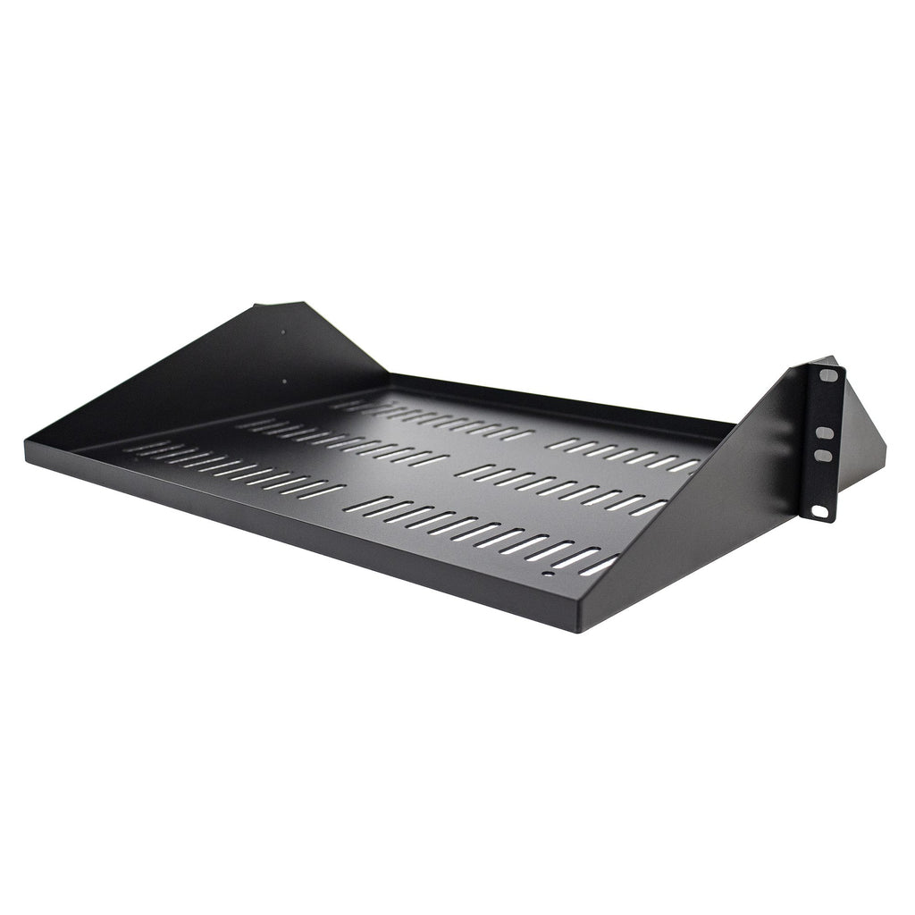 StarTech.com Étagère Rack 19 pouces 2U Ventilé, Capacité 91kg, Profondeur 35,6cm, Noir