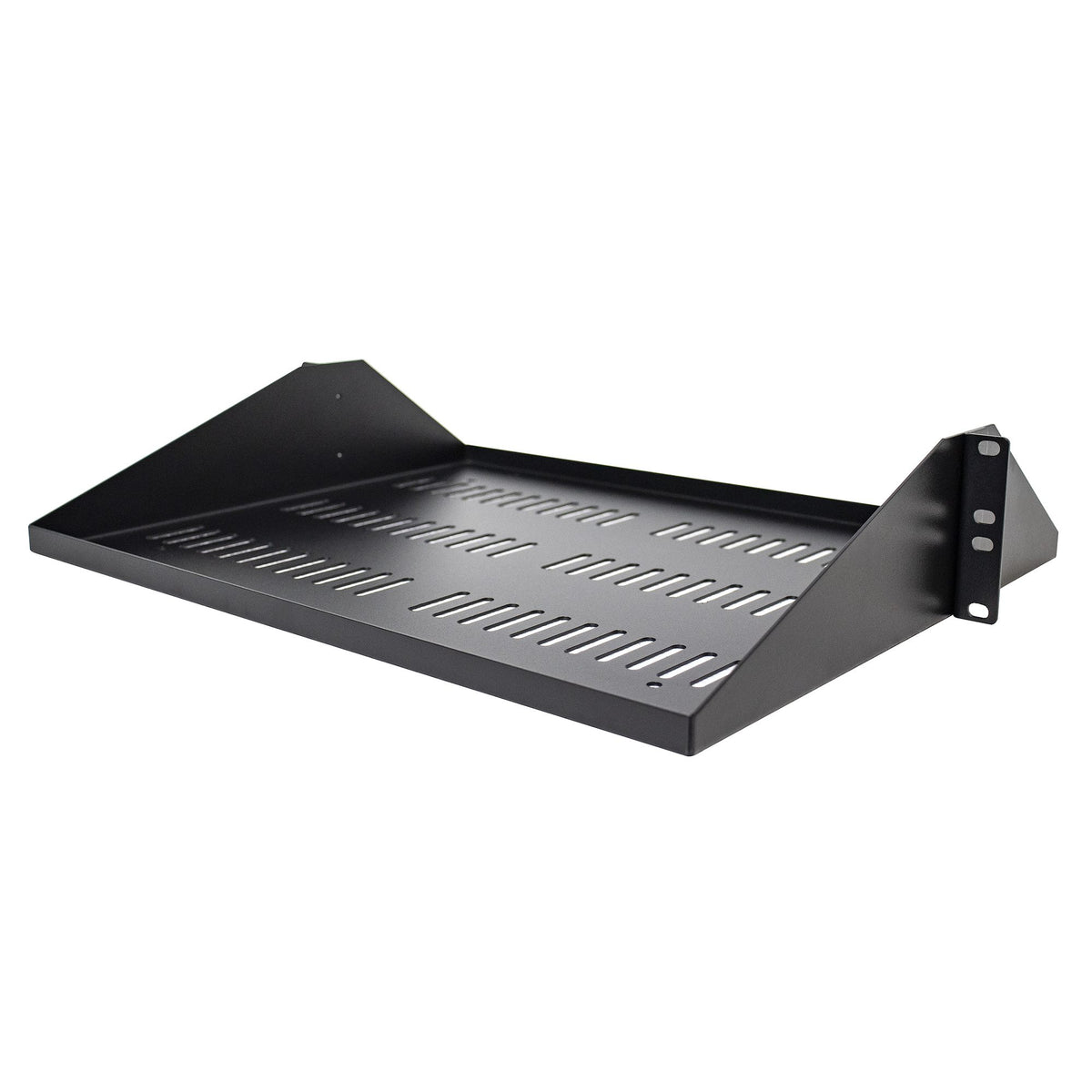 StarTech.com Étagère Rack 19 pouces 2U Ventilé, Capacité 91kg, Profondeur 35,6cm, Noir