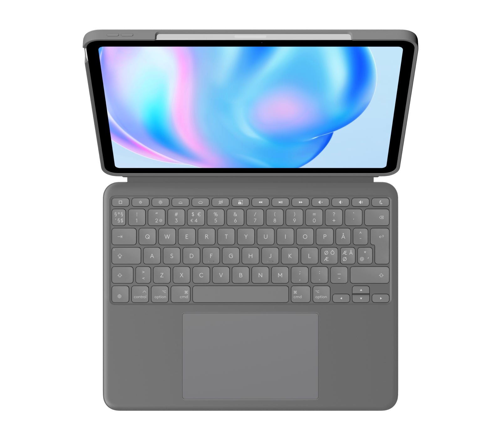 Logitech Combo Touch QWERTY Danés, Finlandés, Noruego, Sueco Smart Connector Gris