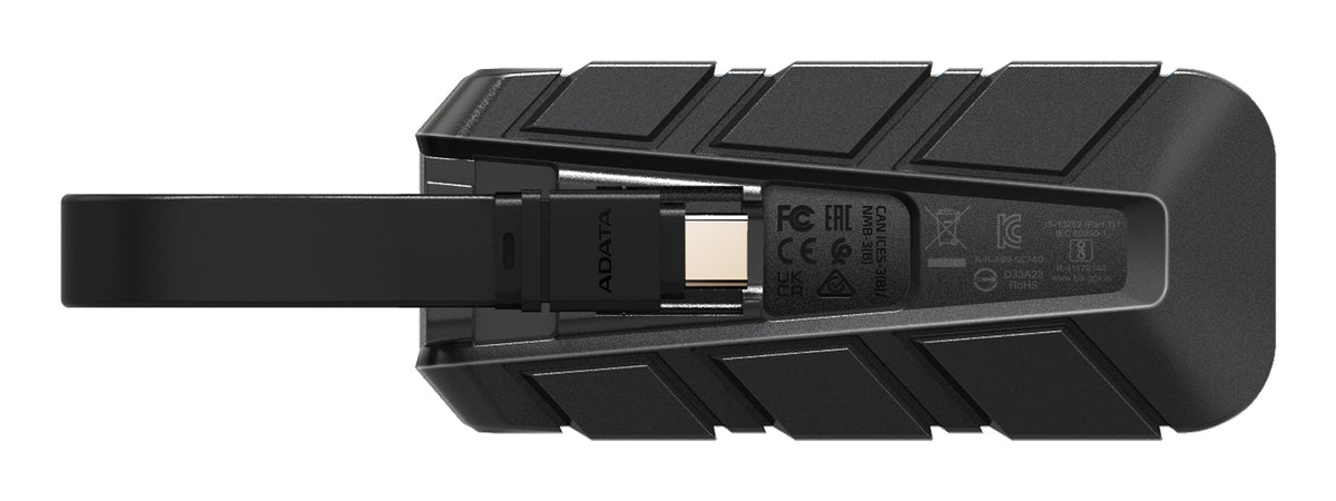 ADATA SC740 500 Go USB Type-C 3.2 Gen 2 (3.1 Gen 2) Noir, Bleu - vue 2