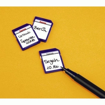 Hama Étiquettes Auto-collantes pour Cartes Mémoire SD/MMC, Blanc, 18 pièces