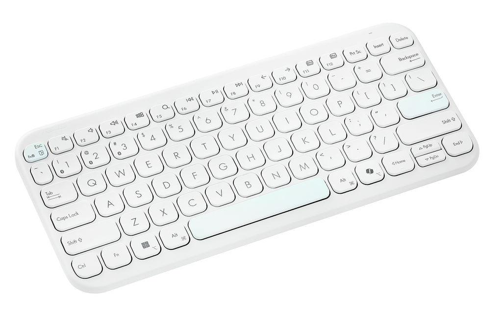 ASUS Marshmallow Keyboard KW100 clavier Maison Bluetooth QWERTZ Allemand Blanc