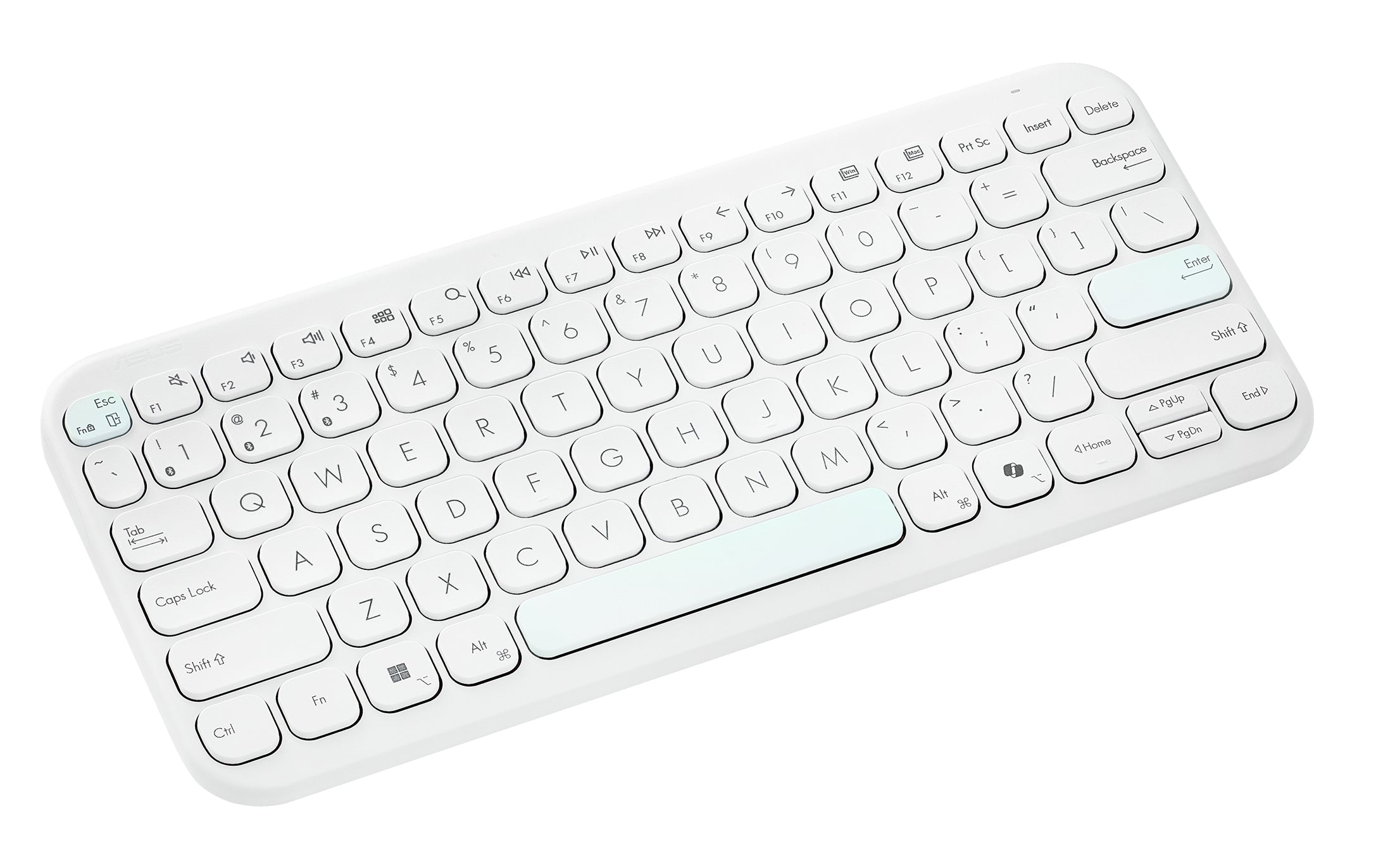 ASUS Marshmallow Keyboard KW100 clavier Maison Bluetooth QWERTZ Allemand Blanc