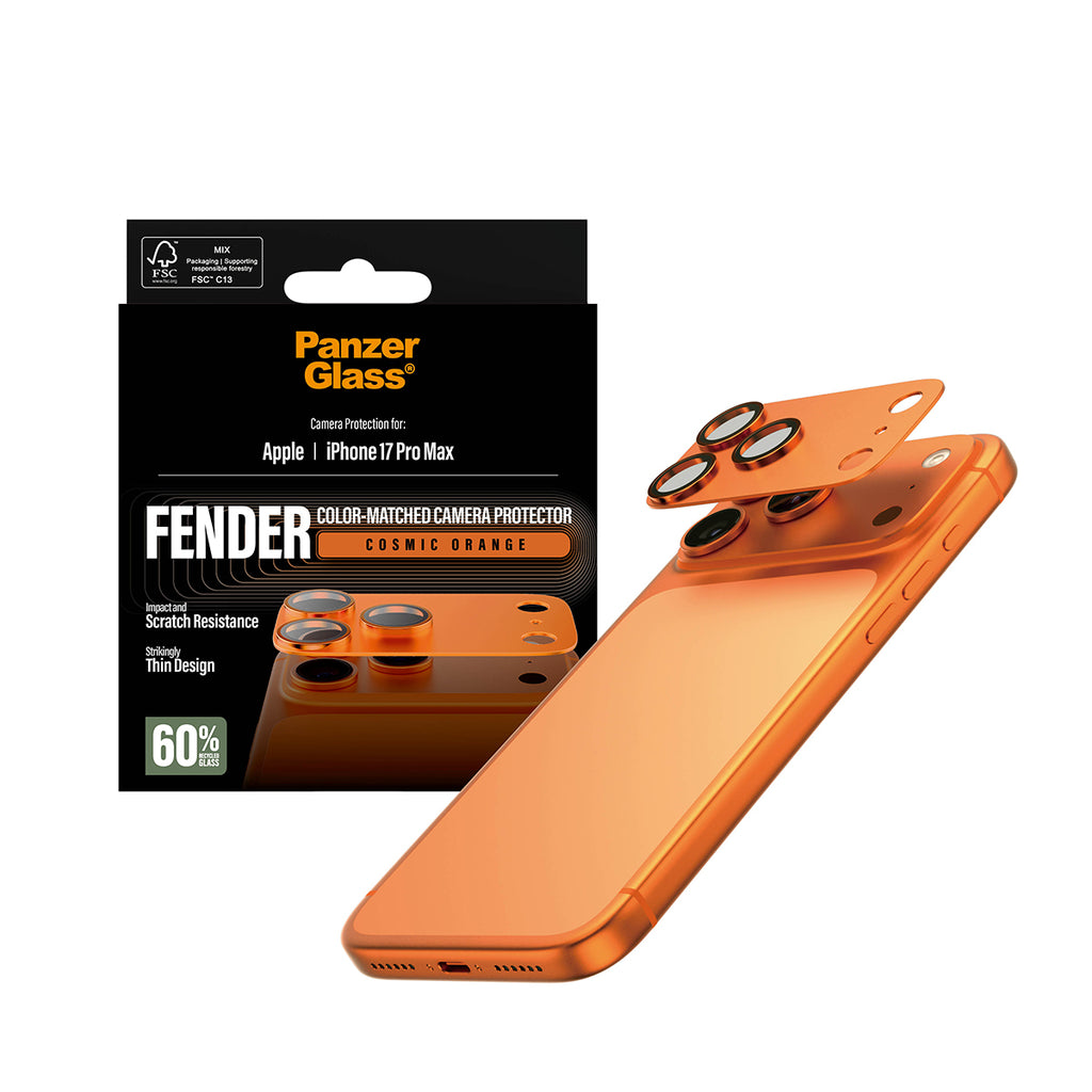 PanzerGlass ® Fender Camera Protector Cosmic Orange iPhone 17 Pro Max Protection d'écran transparent Apple 1 pièce(s)