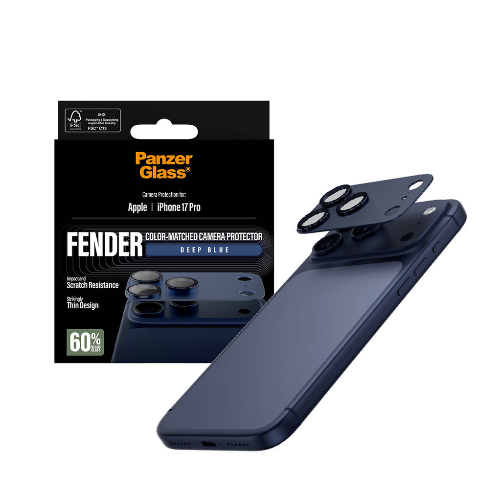 PanzerGlass ® Fender Camera Protector Deep Blue iPhone 17 Pro Protection d'écran transparent Apple 1 pièce(s)