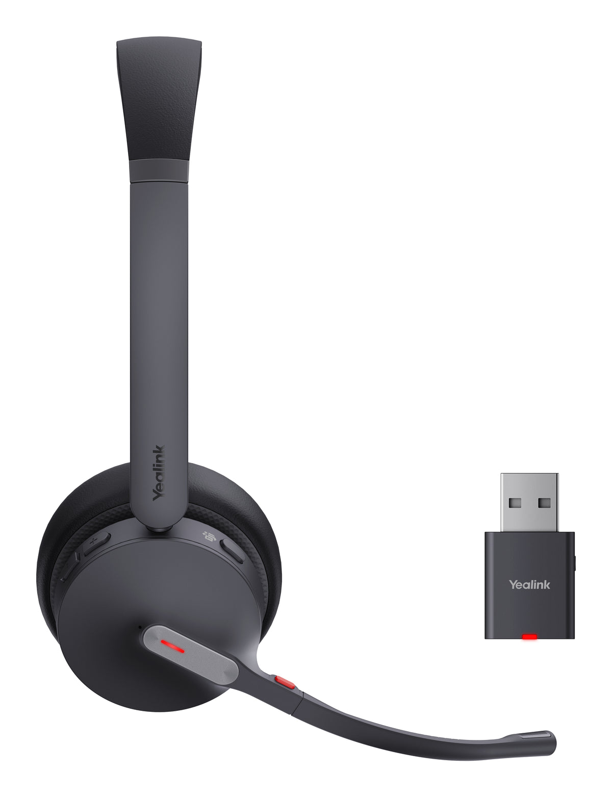 Yealink WH64 Hybrid Dual Teams Casque Sans Fil Bluetooth pour Bureau et Centre d'Appels, Noir