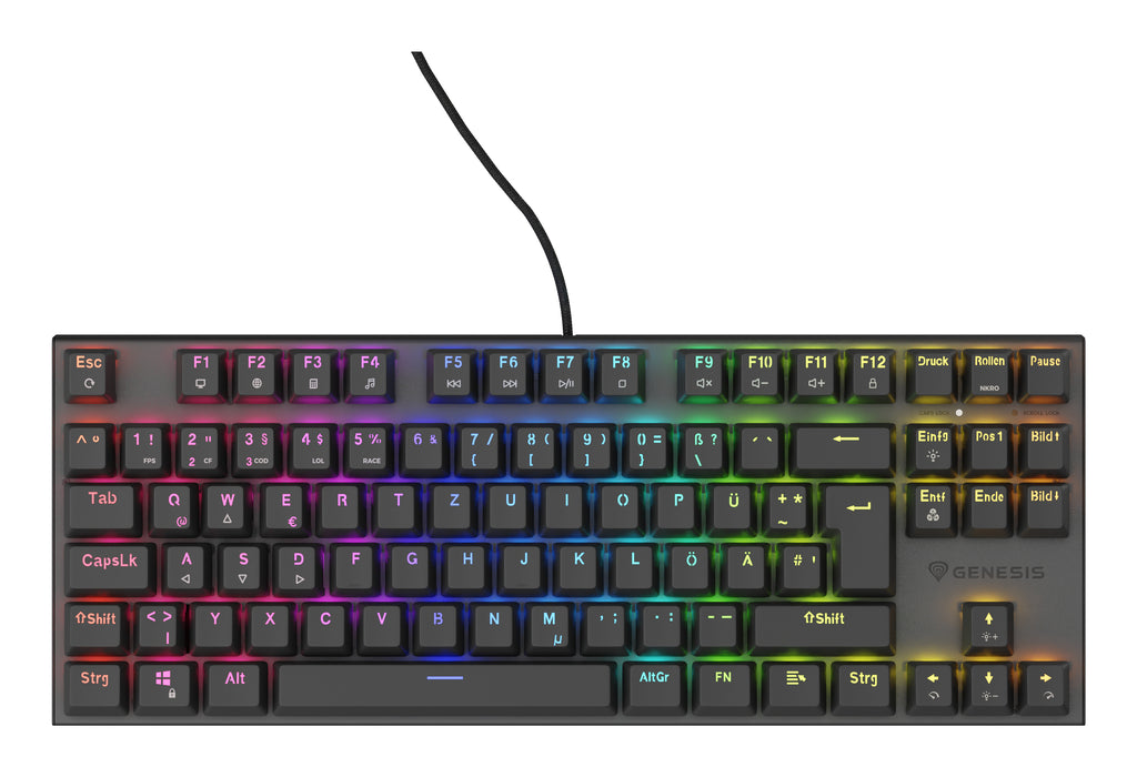 GENESIS Thor 303 TKL clavier Gaming USB QWERTZ Allemand Noir