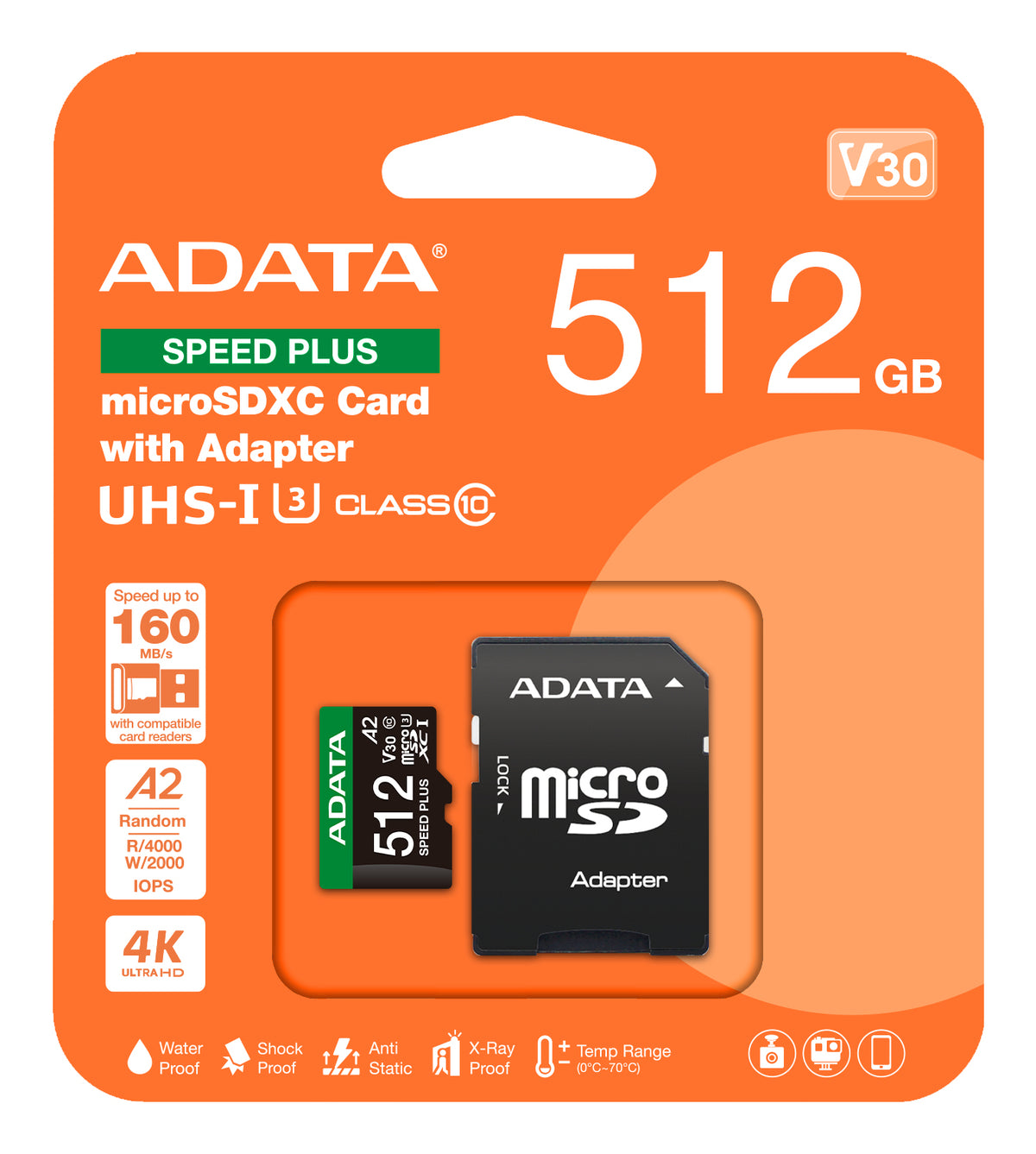 ADATA Speed Plus 512 Go MicroSDXC Classe 10