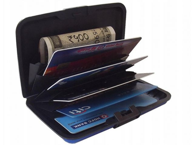 PORTFEL ETUI ALUMINIOWE KARTY DOKUMENTY STOP RFID