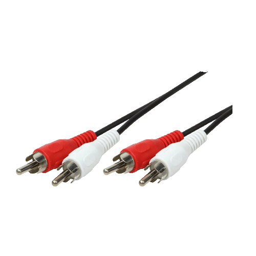 LogiLink 2xRCA - 2xRCA, 2.5m câble audio 2,5 m Noir