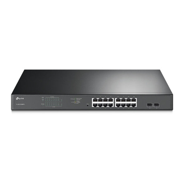 TP-Link TL-SG1218MPE Switch Gigabit Ethernet Géré L2 PoE, 16 Ports RJ-45, Format 1U, Noir