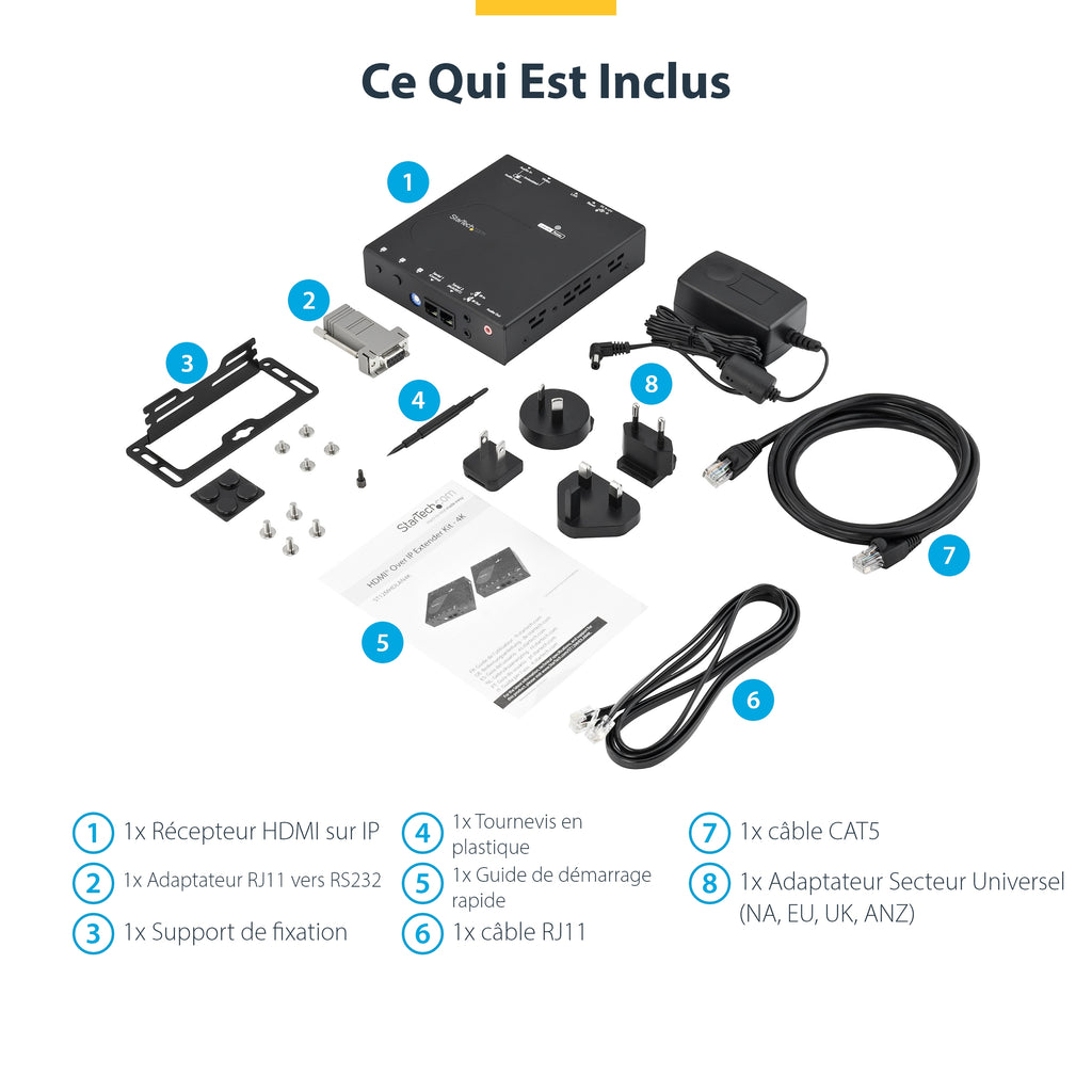 StarTech.com Récepteur HDMI 4K via IP pour ST12MHDLAN4K