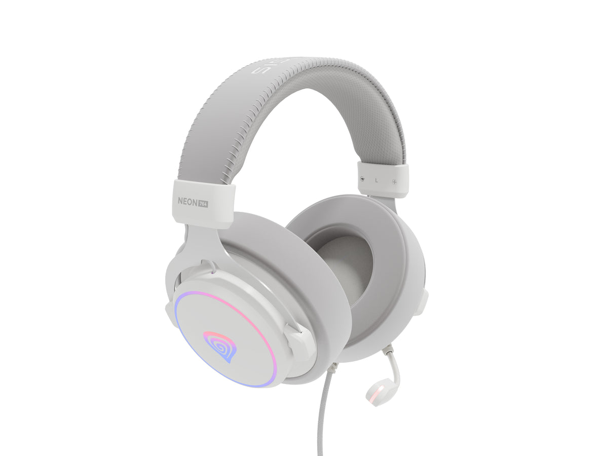 GENESIS Neon 764 Casque Avec fil Arceau Gaming USB Type-A Blanc - vue 3