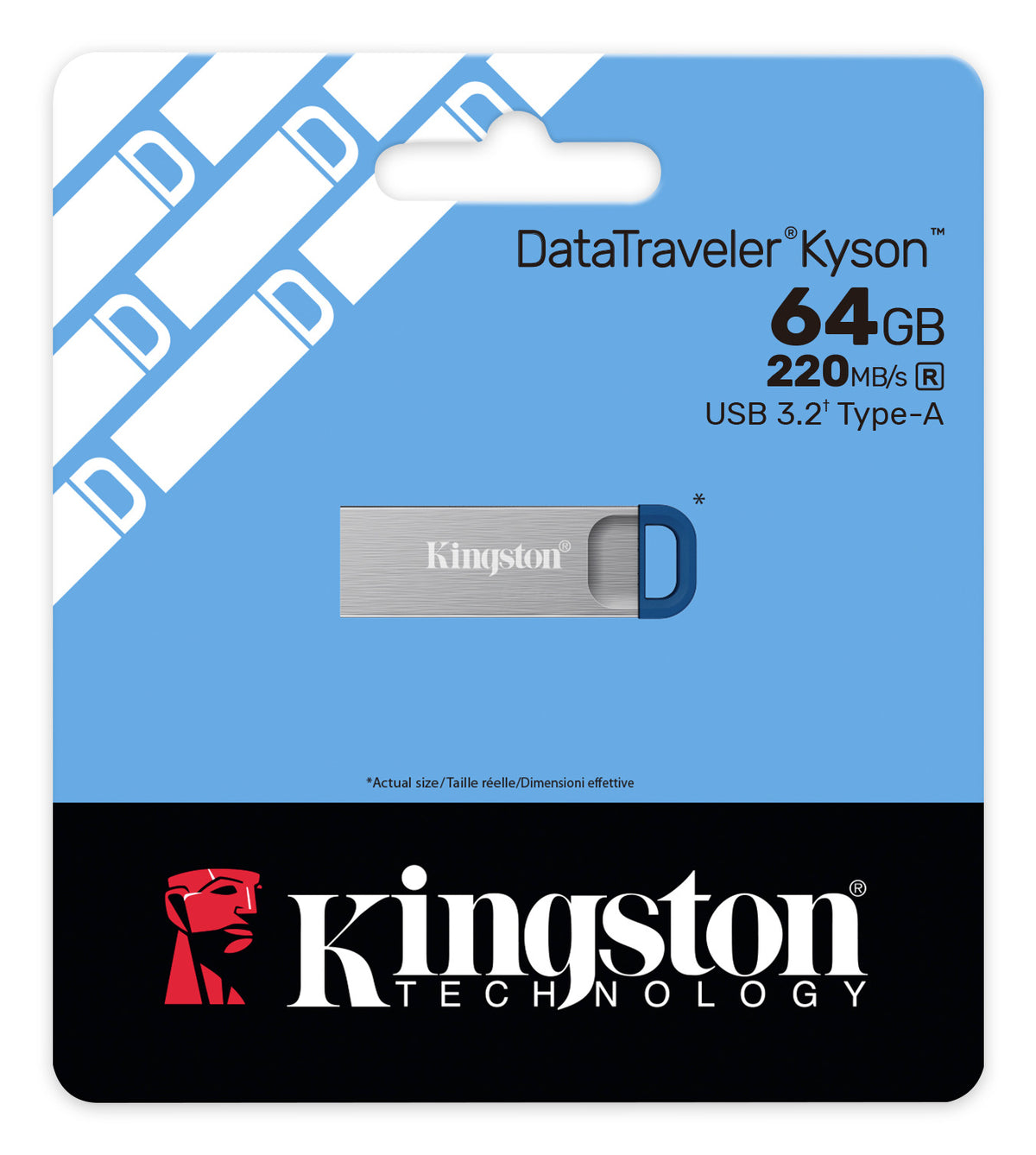 Kingston Technology DataTraveler 64 Go Kyson USB 3.2 Gen 1 en métal, jusqu'à 220 Mo/s - vue 5