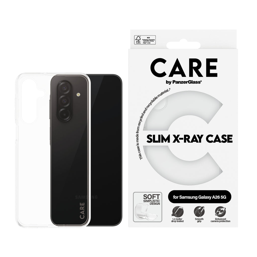 PanzerGlass CARE™ by ® X-Ray Case Samsung Galaxy A26 5G coque de protection pour téléphones portables 17 cm (6.7") Housse Transparent