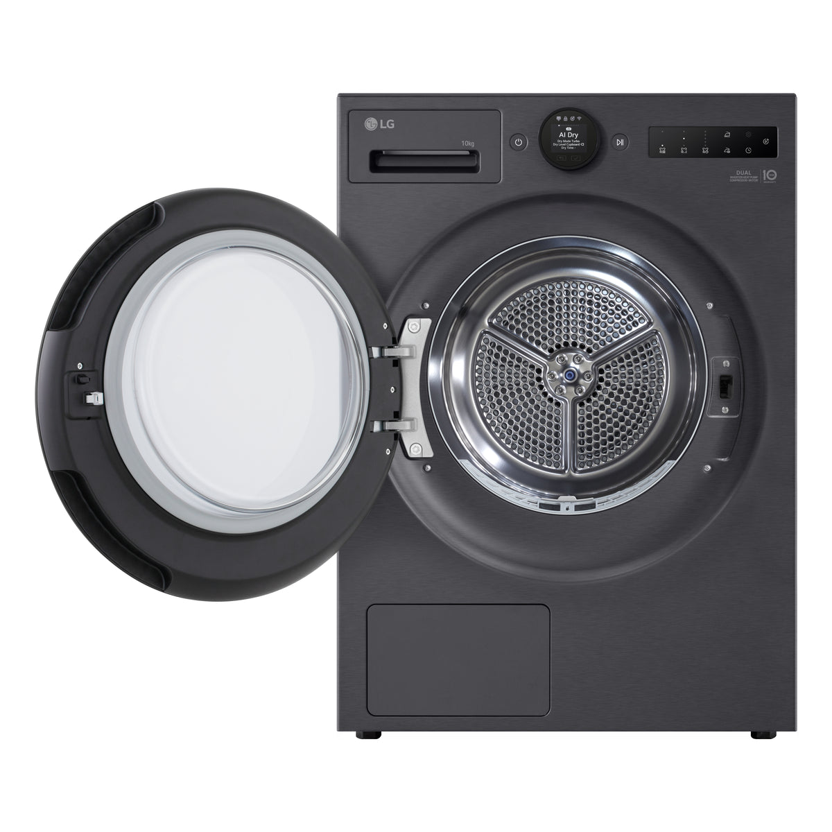 LG RHX7010TBB sèche-linge Pose libre Charge avant 10 kg Noir