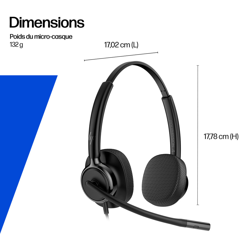 HP Poly Auriculares con cable USB monoaurales Mission 415