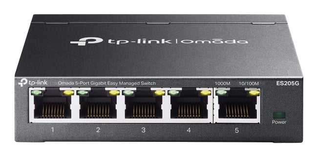 TP-Link Omada ES205G Commutateur Réseau Géré Gigabit Ethernet 5 Ports, Noir